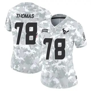 Limited Women's Zach Thomas Houston Texans Nike 2024 Salute to Service Jersey - Arctic Camo