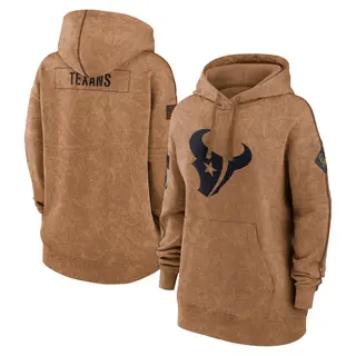 Women's Houston Texans Nike 2023 Salute to Service Pullover Hoodie - Brown